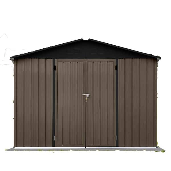 8 ft. W x 10 ft. D Metal Shed with Lockable Doors(80 sq. ft.)
