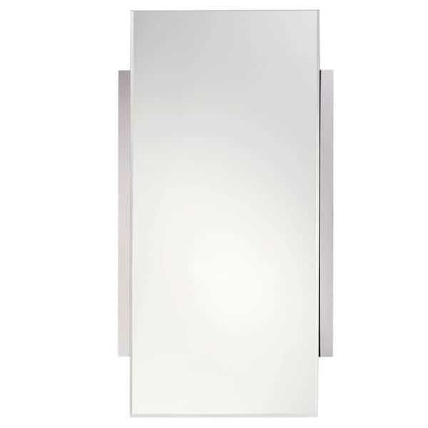 Ginger Surface 18 in. W x 34 in. L Framed Wall Mirror in Polished Chrome