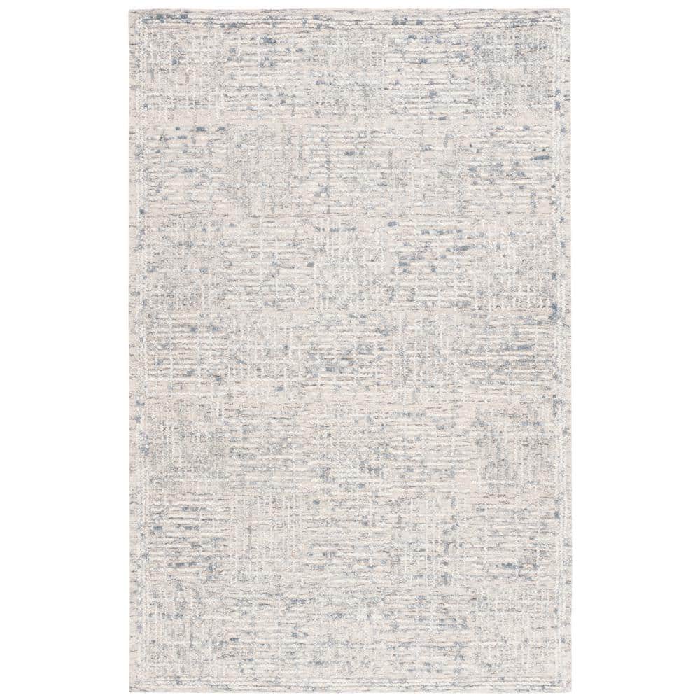 Abstract Light Blue/Ivory 4 ft. x 6 ft. Checkered Unitone Area Rug price history on PriceWatchPro