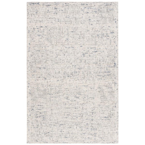 SAFAVIEH Abstract Light Blue/Ivory 4 ft. x 6 ft. Checkered Unitone Area Rug