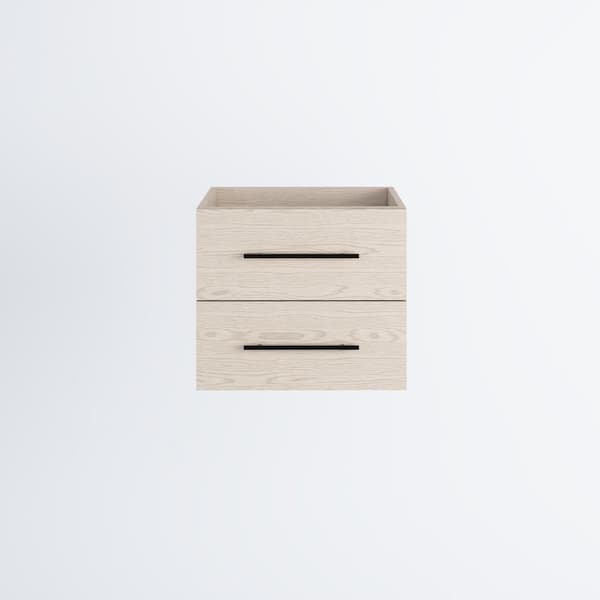 VOLPA USA AMERICAN CRAFTED VANITIES Napa 24 in. W. x 22 in. D x 21 in. H Single Sink Bath Vanity Cabinet without Top in Natural Oak, Wall Mounted