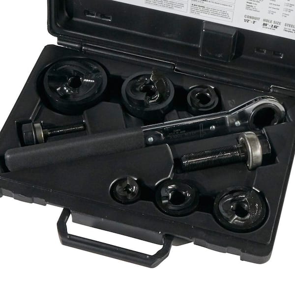 Klein Tools 9-Piece Knockout Punch with Wrench Set (53732SEN
