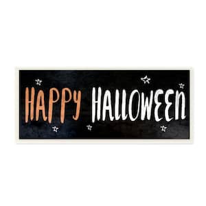 7 in. x 17 in. "Happy Halloween Spooky Stars" by Daphne Polselli Printed Wood Wall Art