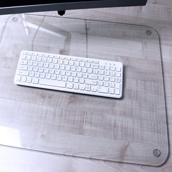 Glaciermat 19 in. x 24 in. Rectangular Clear Glass Desk Pad