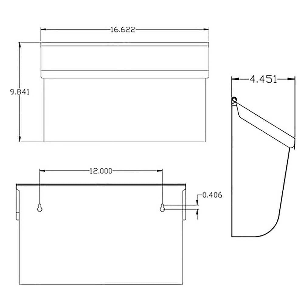 White Powder-Coated Steel Medium Wall-Mount Mailbox