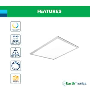 2 ft. x 2 ft. 4000 Lumens Integrated LED Back-Lit Flat Panel Light, 3500K/4000K/5000K, (4-Pack)