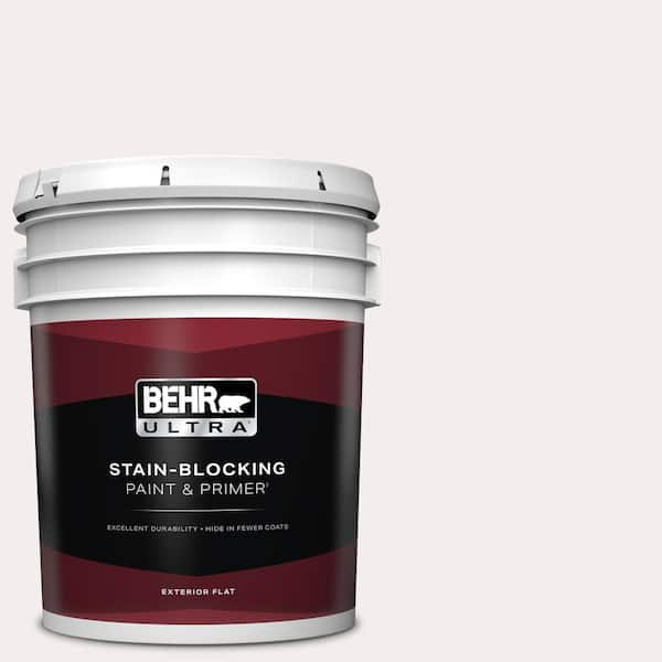 BEHR ULTRA 5 gal. #PPL-12 Rose Dawn Flat Exterior Paint & Primer