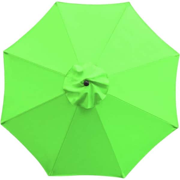 ITOPFOX 9 ft. 8-Ribs Polyester Replacement Canopy Market Umbrella Cover in Grass Green