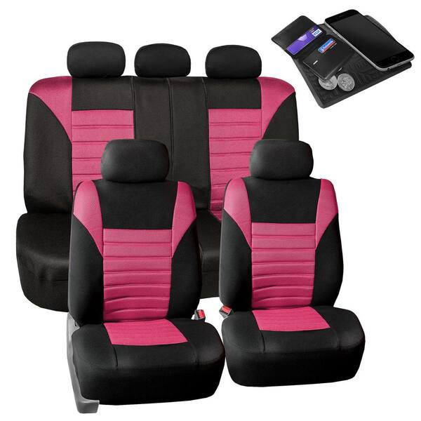 FH Group Seat Cover Flower Embroidery Airbag Compatible 