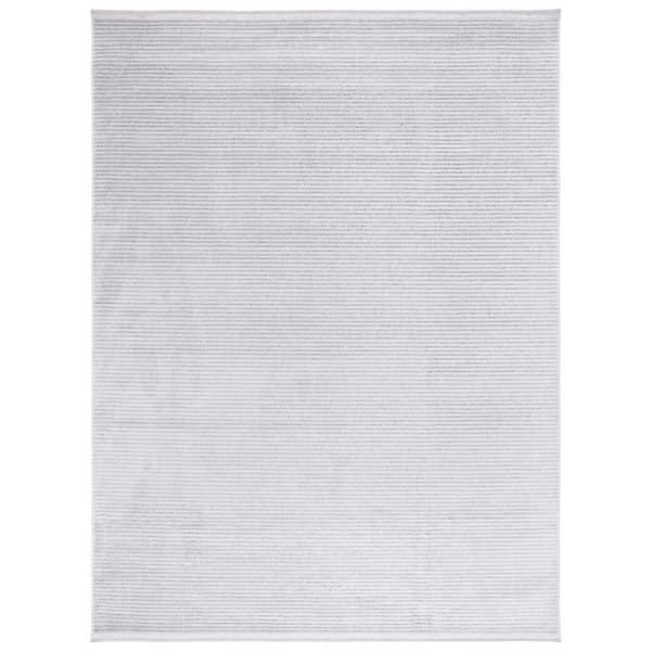 Whisper 8 ft. x 10 ft. Gray/Dark Gray Solid Striped Area Rug