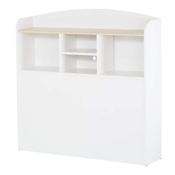 South Shore Summertime Twin-Size Bookcase Headboard in Pure White
