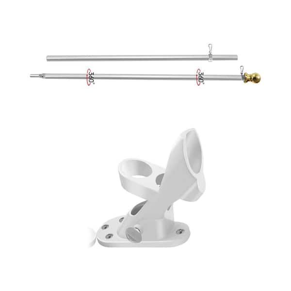 Afoxsos 6 ft. Aluminum Flag Pole Kit Tangle Free Spinning Flagpole Hardware with Bracket