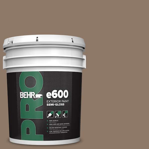 BEHR PRO 5 gal. #PPU5-05 Coconut Shell Semi-Gloss Acrylic Exterior Paint