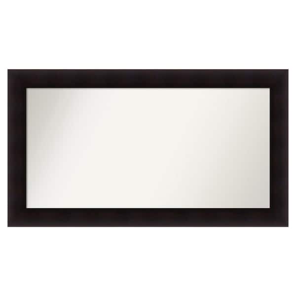 Amanti Art Portico Espresso 45.75 in. x 25.75 in. Custom Non-Beveled Wood Framed Batthroom Vanity Wall Mirror