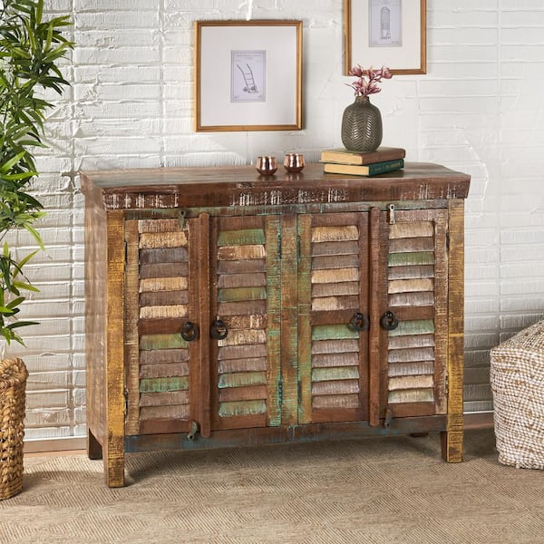 Noble House Macalpin Reclaimed Cabinet with 4-Doors