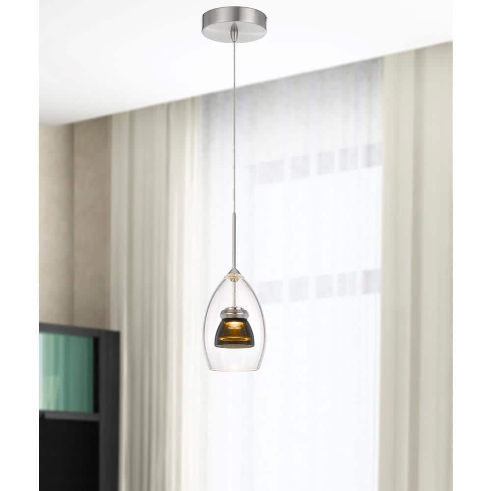 Multicolor LED Double Glass Mini Pendant Light, 159"