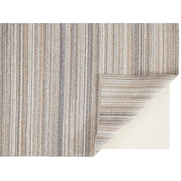 5 ft. x 8 ft. Gray and Ivory Solid Color Area Rug