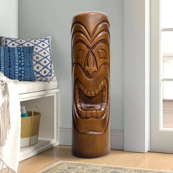 Watnature 35.8in. Cement Outdoor Statues - The Grande Tiki God