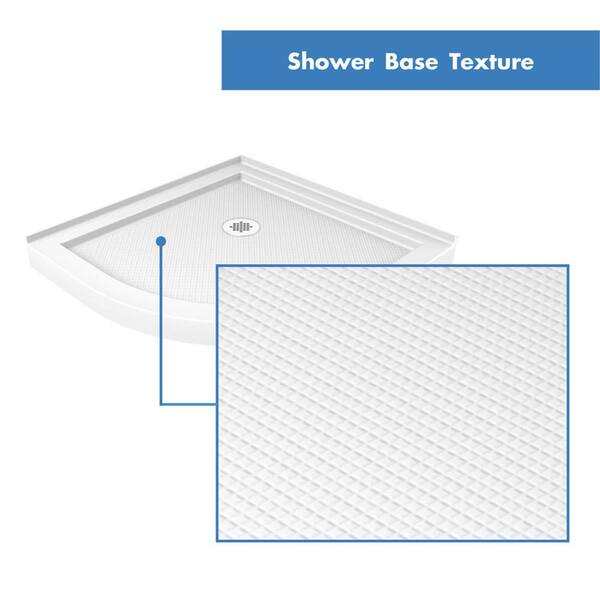 DreamLine - Prime 36 in. x 36 in. x 76.75 in. H Sliding Semi-Frameless Corner Shower Kit in Chrome with Base and Back Walls