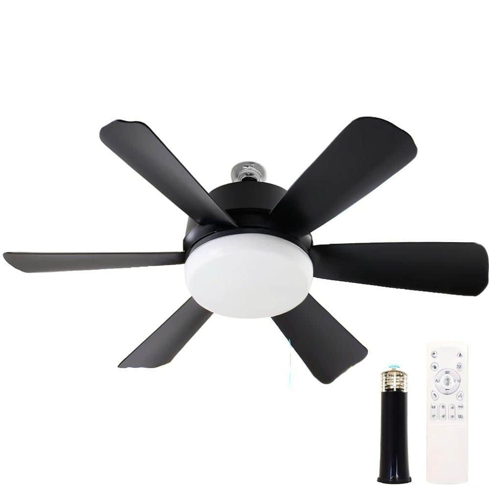 18 in. Black Socket Indoor Ceiling Fan with Light, Modern Screw Ceiling Fan with Remote price history on PriceWatchPro