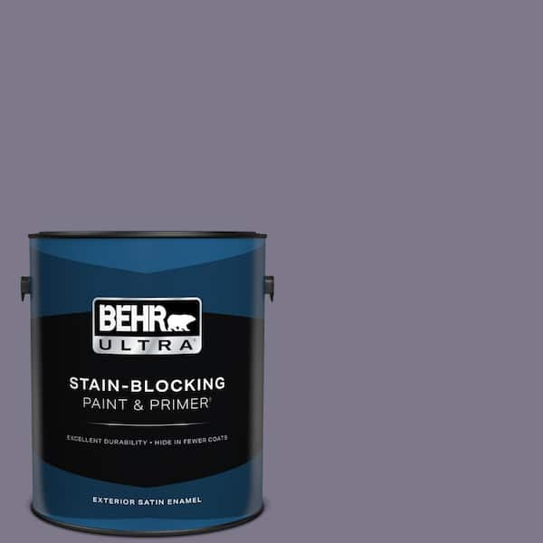 BEHR ULTRA 1 gal. #N560-5 Solitaire Satin Enamel Exterior Paint & Primer