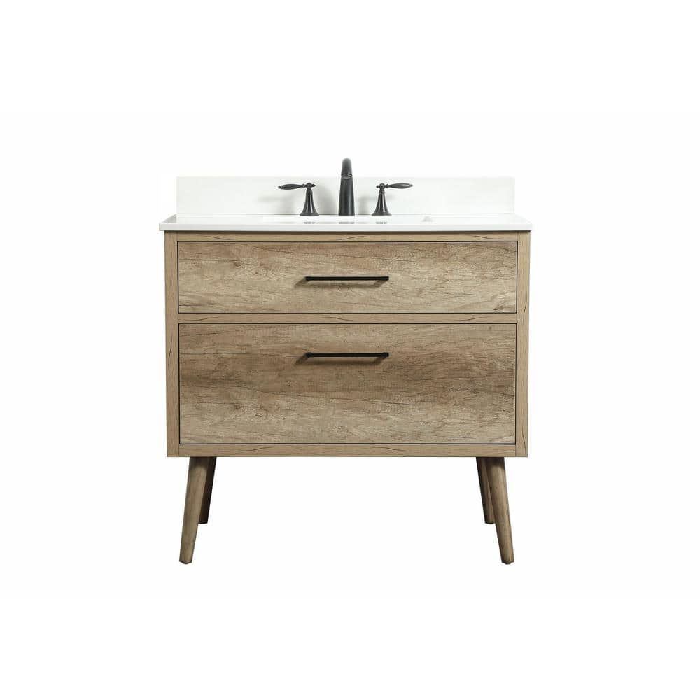 Simply Living 36 in. W x 22 in. D x 33.5 in. H Bath Vanity in Natural Oak w