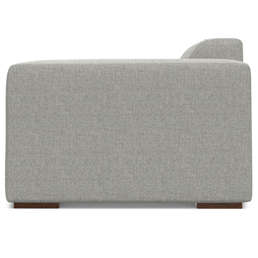 Denver Pale Grey 44-inch Right-Arm Sofa Module in Performance Fabric