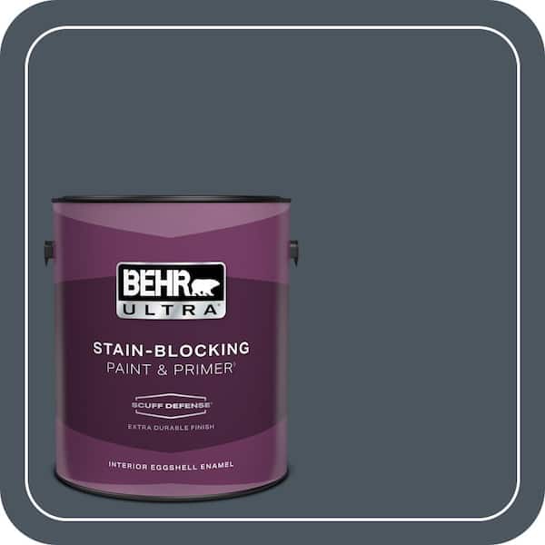 BEHR ULTRA 1 gal. #N480-7 Midnight Blue Extra Durable Eggshell Enamel Interior Paint & Primer