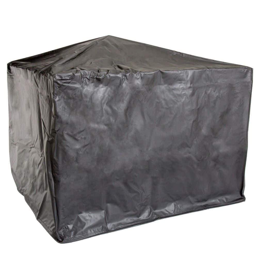 32-Inch Black and Orange Wood Fire Pit Table
