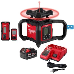 M18 4000 ft. Red Exterior Dual Slope Rotary Laser Level Kit with Receiver and Remote