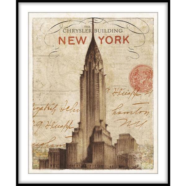 PTM Images 9.75 in. x 11.75 in. "Letter from New York" Framed Wall Art