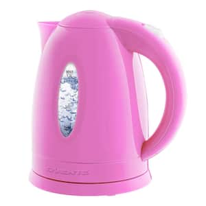 6.5-Cup BPA Free Plastic Pink Electric Kettle