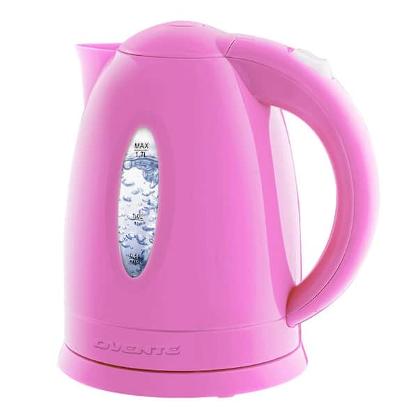 OVENTE 6.5-Cup BPA Free Plastic Pink Electric Kettle