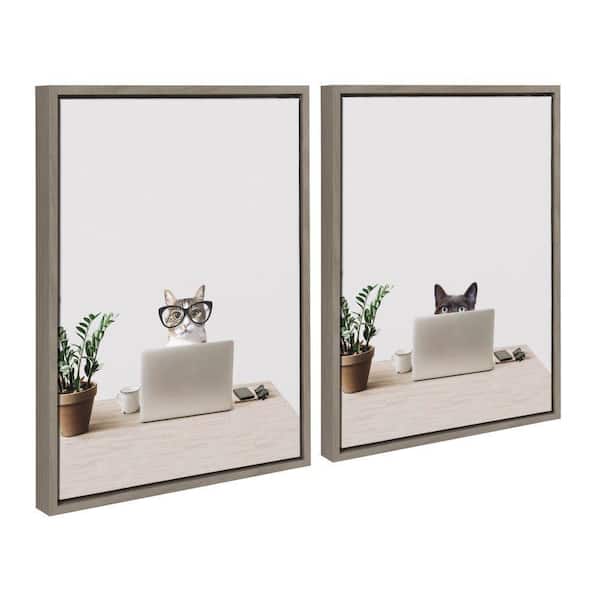 Kate and Laurel Sylvie I'm Cherise the Creative Cat by the Creative Bunch Studio 2-Piece Framed Art Print 18 in. x 24 in.