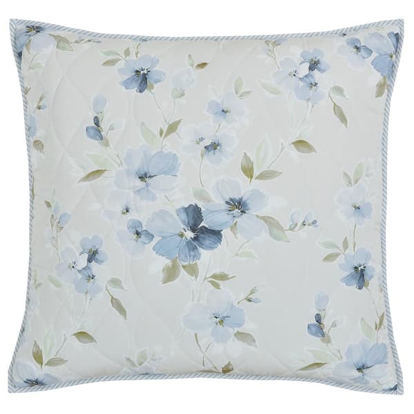 Unbranded Cecile Blue Cotton Euro Quilted Sham
