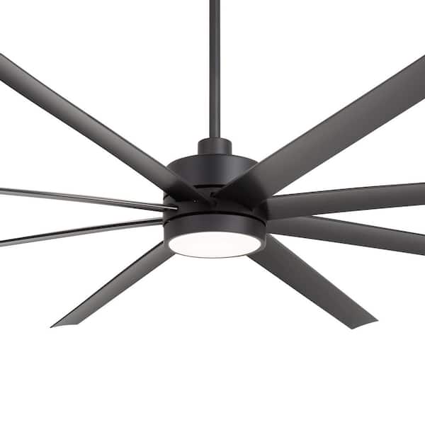 Aaron 7 ft. Indoor Black Industrial Large Ceiling Fans with Integrated LED and Remote Control Included