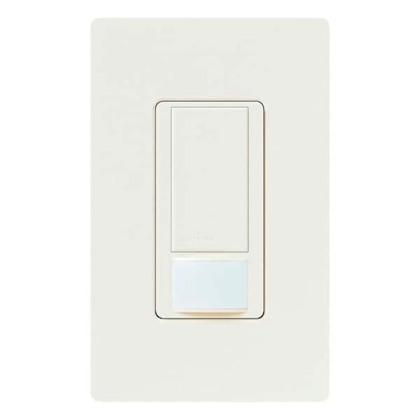 Lutron Maestro Vacancy-Only Sensor Switch, 5-Amp, Single-Pole/Multi-Location,  Biscuit (MS-VPS5M-BI) MS-VPS5M-BI The Home Depot