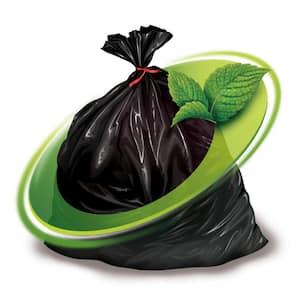 Mint-X 39-Gallons Mint Black Outdoor Plastic Compactor Trash Bag