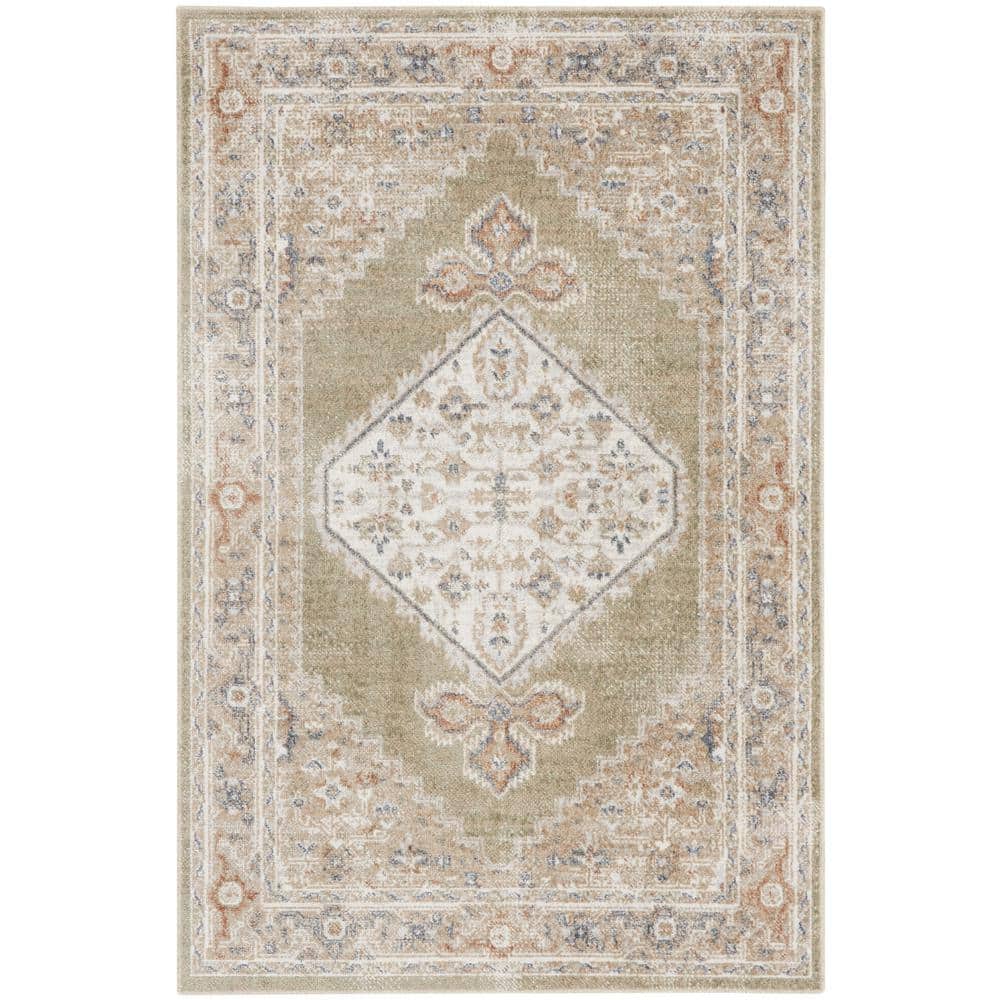 Sage 4 ft. x 6 ft. Oriental Power Loom Distressed Washable Area Rug price history on PriceWatchPro
