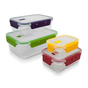 8-Piece Rectangle Food Storage Container Set