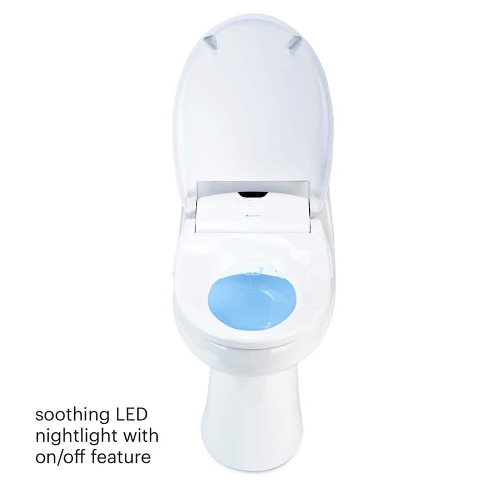 Brondell White Round Luxury Bidet Toilet Seat with Remote