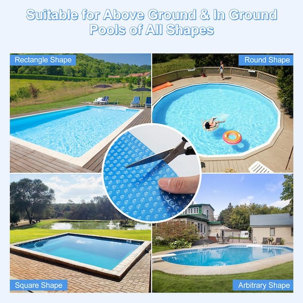 HONEY JOY 18ft x 36ft Rectangle Swimming Pool Cover 12-MIL Heat
