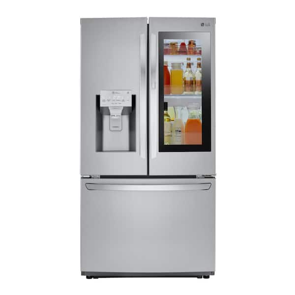 LG 22 cu. ft. French Door Smart Refrigerator with InstaView Door-in-Door in PrintProof Stainless Steel, Counter Depth