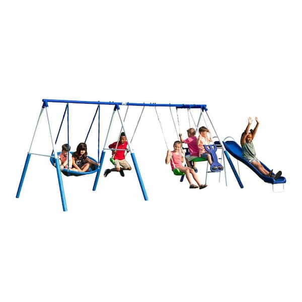 XDP Recreation All Star Playground Outdoor Swing Set, Rider, Super 