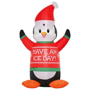 6.1 ft. Outdoor Christmas Inflatable Decoration with LED Penguin and Sweater for Front Yard Garden Holiday