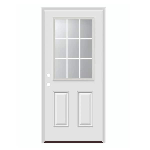 GENESIS ENTRIES 34 in. x 80 in. Right-Hand/Inswing 2-Panel 9-Lite