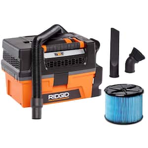  RIDGID Wet Dry Vacs VAC5000 Portable Wall Mount Wet Dry Vacuum  Cleaner for Shop or Garage, 5-Gallon, 5.0 Peak Horsepower, Small Shop Vacuum  Cleaner for Garage or Home : Industrial 