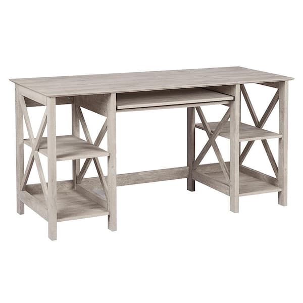Honduras 57.99 in. Washed Gray Writing Desk