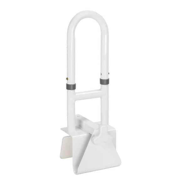 19.5 in. Adjustable Bathtub Safety Grab Bars with Durable Handle Clamp for Elderly in Metal