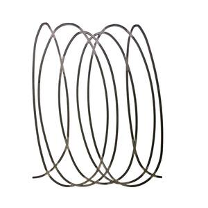 38-3/8 in. x 29-1/2 in. 1/2 in. Square Bar Gonzato Design Oval Design Forged Wrought Iron Raw Railing Panel